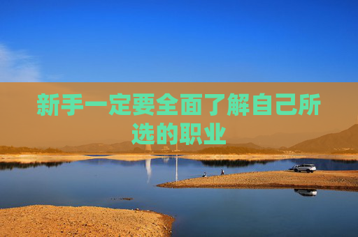 新手一定要全面了解自己所选的职业